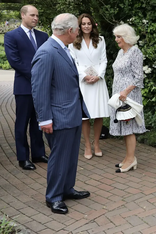The Duchess of Cambridge wore a white coat dress for G7 reception