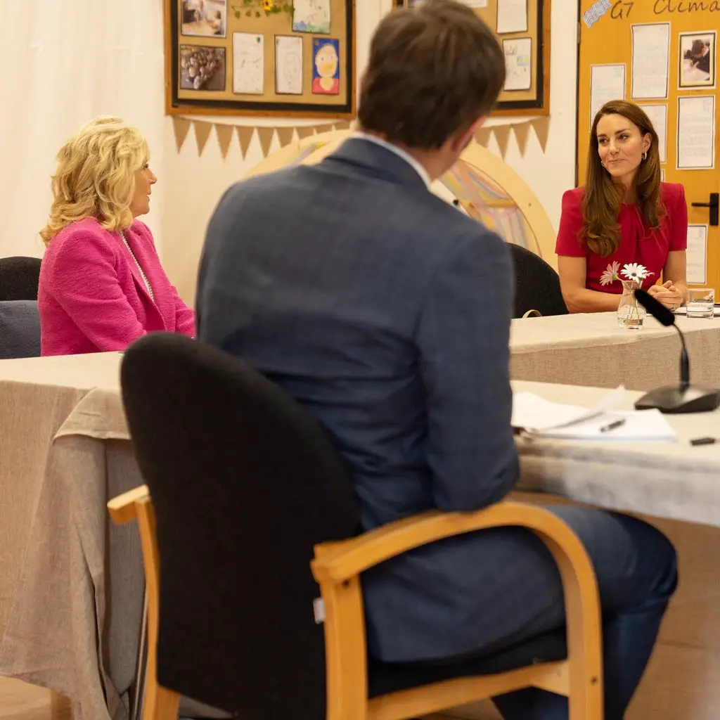 The Duchess of Cambridge met with the First Lady of the United States of America Dr Jill Biden.