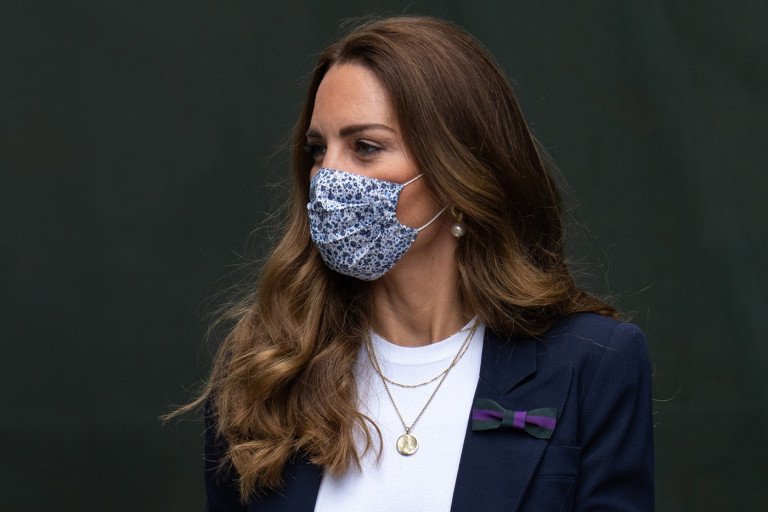 The Duchess of Cambridge in White Navy for First Wimbledon 2021 ...
