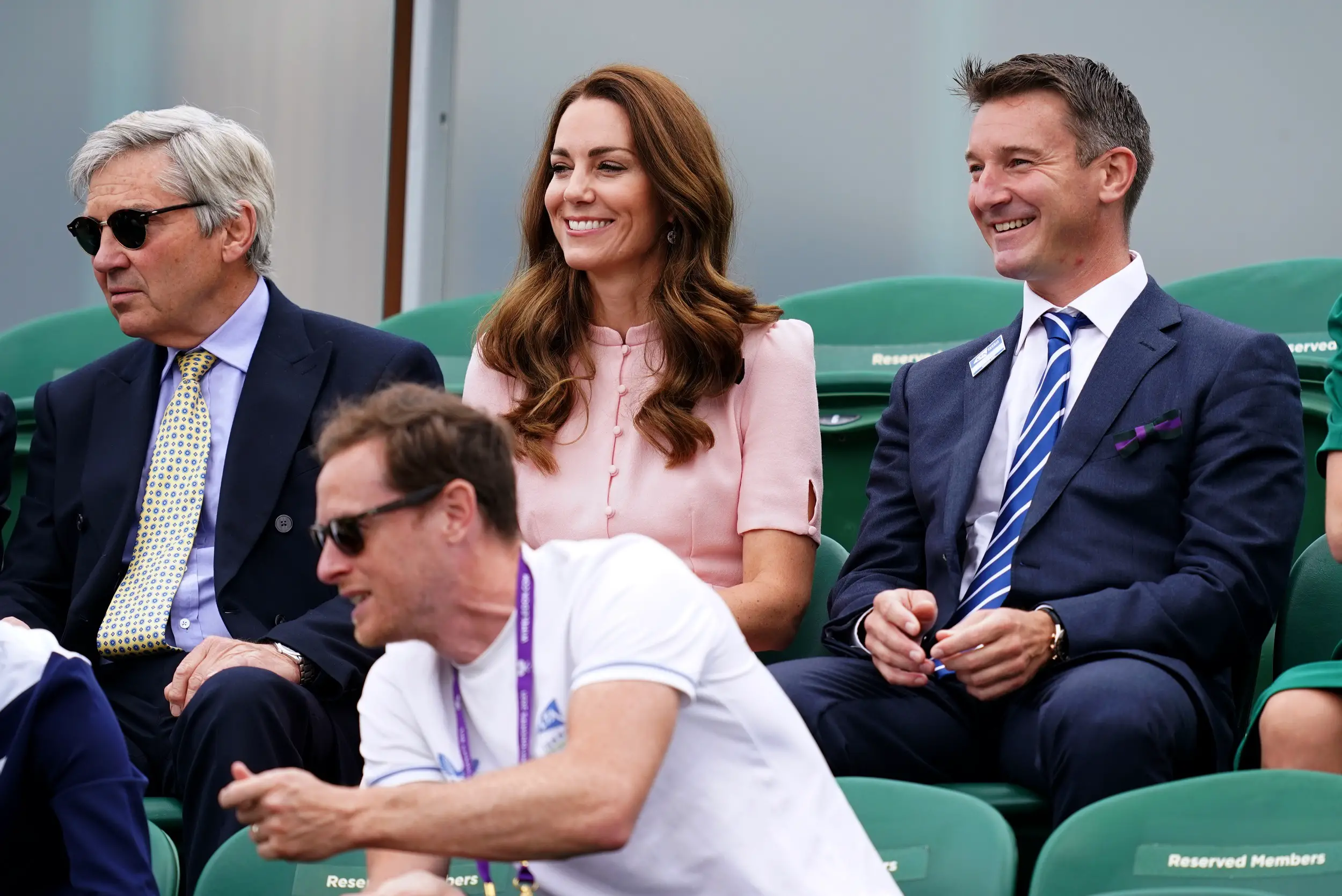 The Duchess of Cambridge and her father Michael Middleton at Wimbledon last day in July 2021