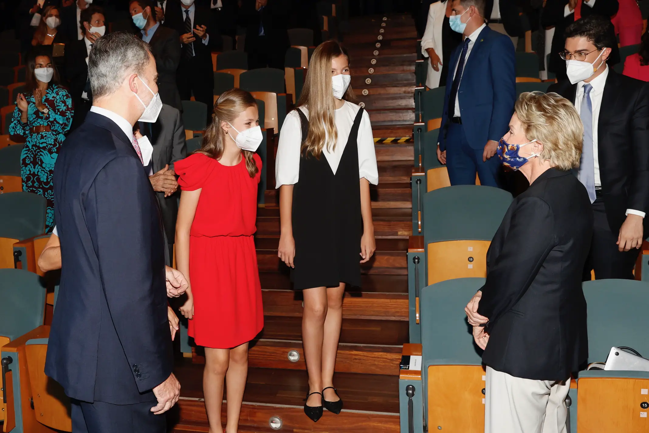 King Felipe and Queen Letizia with Princess Leonor and Infanta Sofia presided over the presentation of the ceremony of delivery of the Princess of Girona Foundation Awards