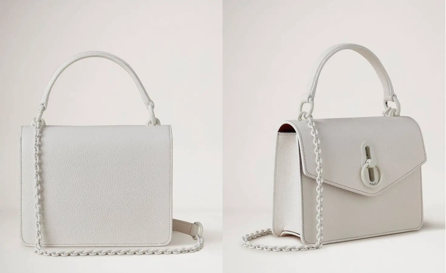 The Duchess of Cambridge carried Mulberry Small Amberley Crossbody White Small Classic Grain
