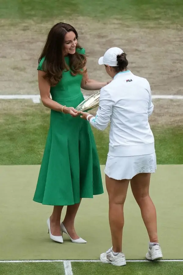 The Duchess of Cambridge presented Wimbledon Ladies Singles Trophy