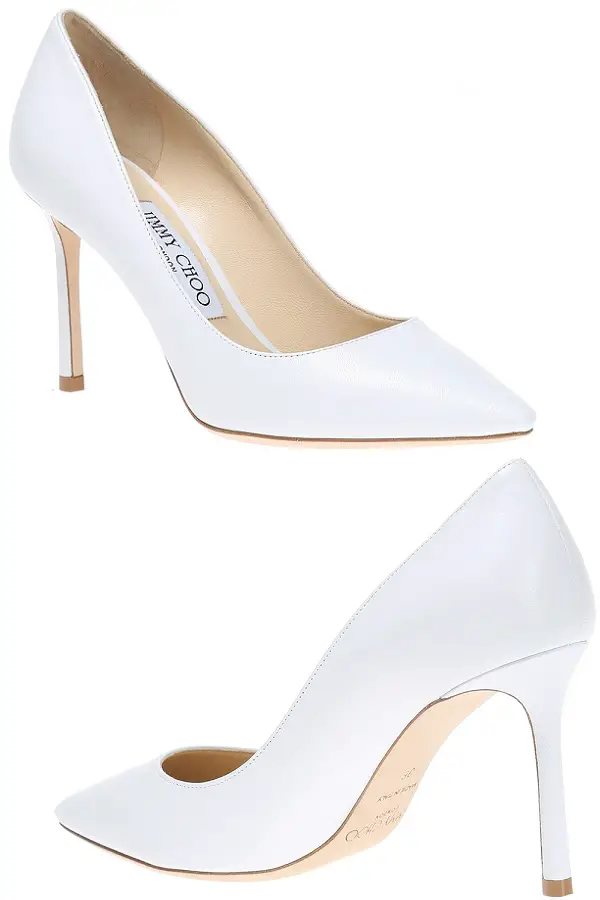 The Duchess of Cambridge wore Jimmy Choo Romy 85 Leather Pumps
