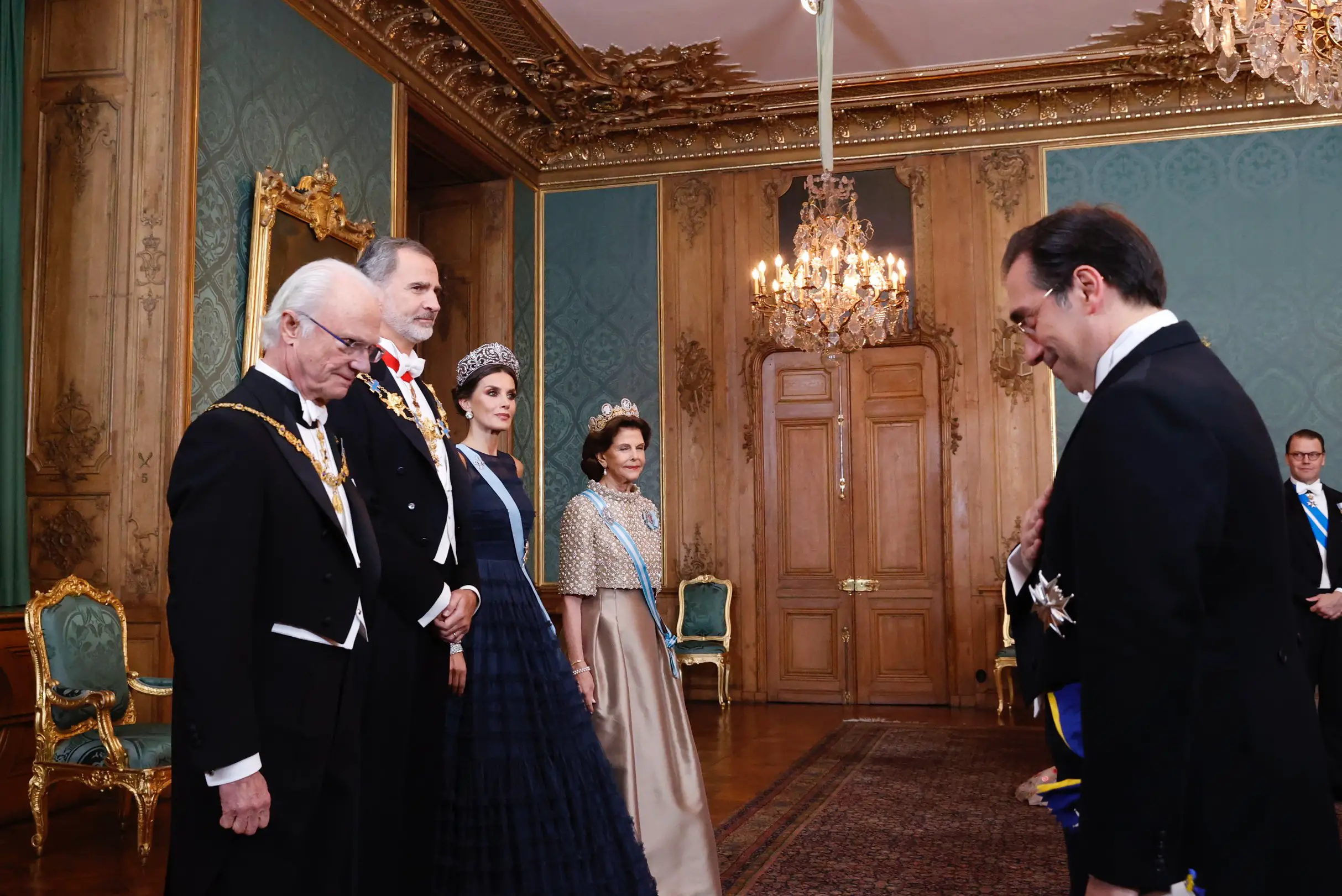 King Felipe and Queen Letizia at the state banquet in Sweden