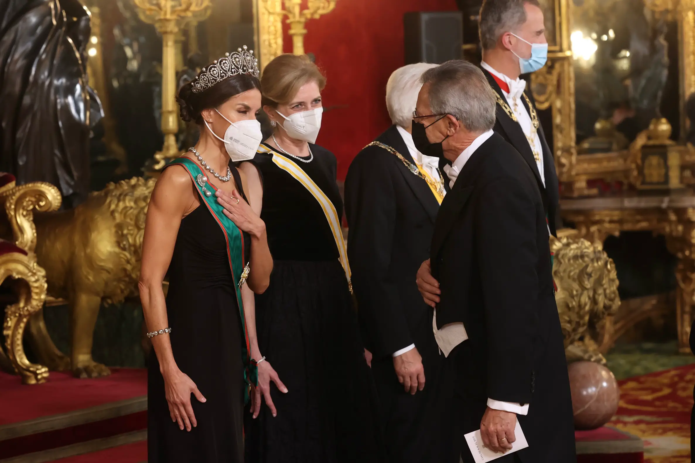 Queen Letizia Dazzled in Diamonds at Italian State Banquet
