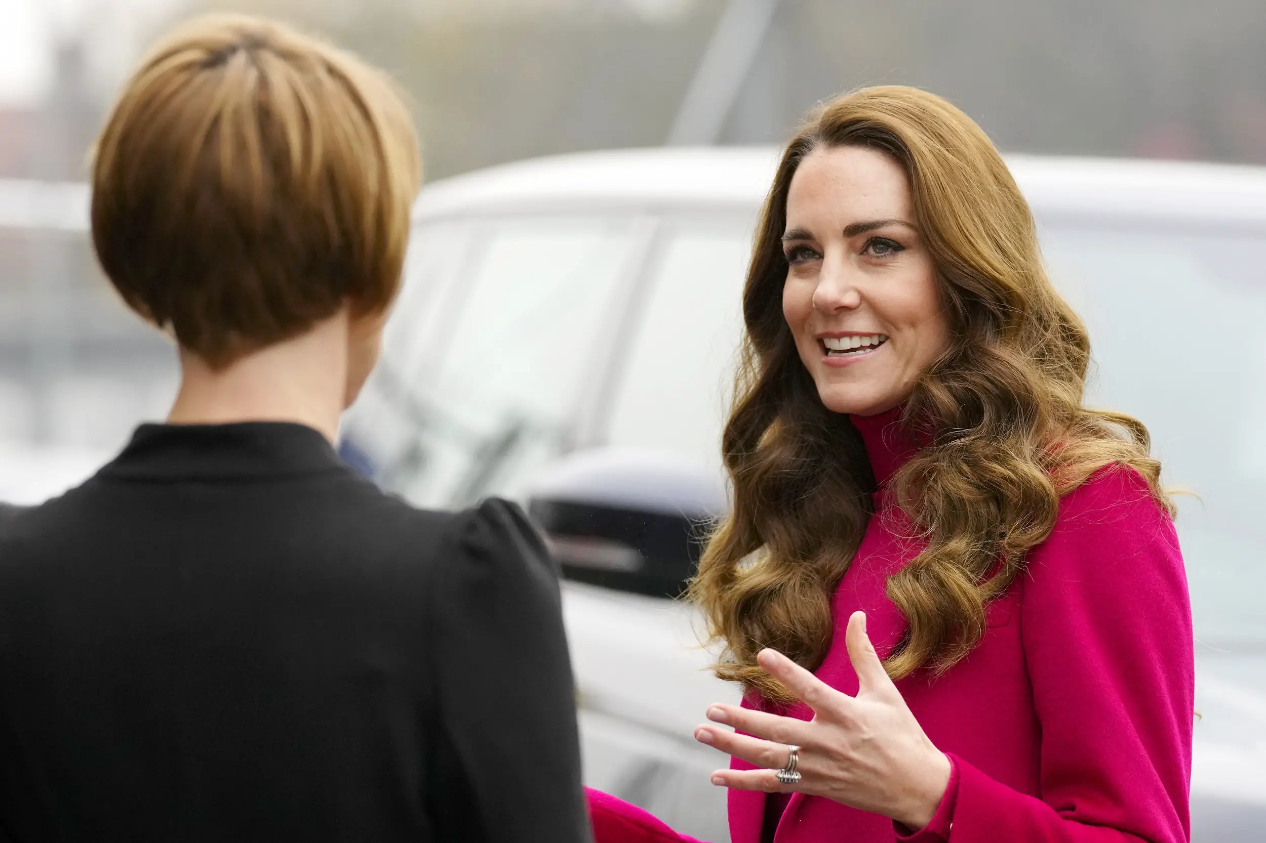 The Duchess of Cambridge visited Nower Hill High School