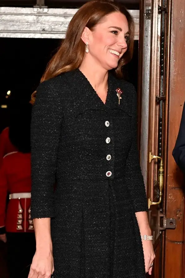 The Duchess of Cambridge wore black Eponine London dress to Festival of Remembrance