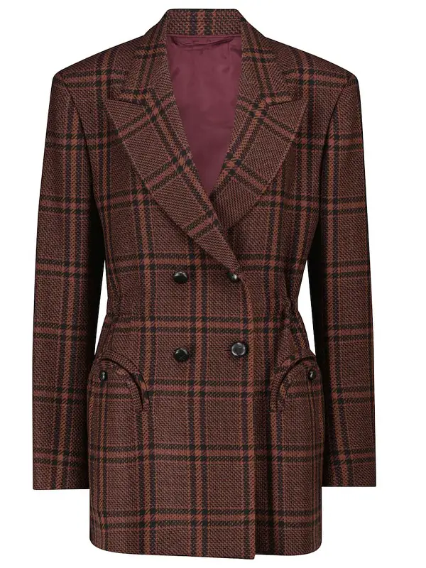The Duchess of Cambridge was wearing Blaze Milano Anyway Checked Wool Blazer to Christmas service in 2021.
