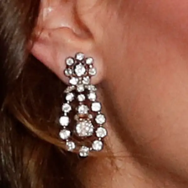 The Duchess of Cambridge wore The Queen's Diamond earrings