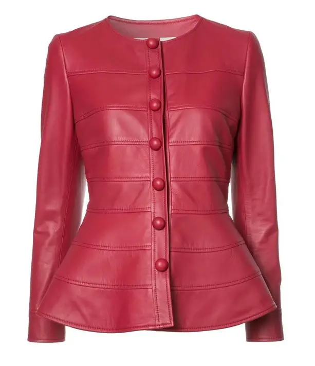 Queen Letizia wore red Carolina Herrera coat