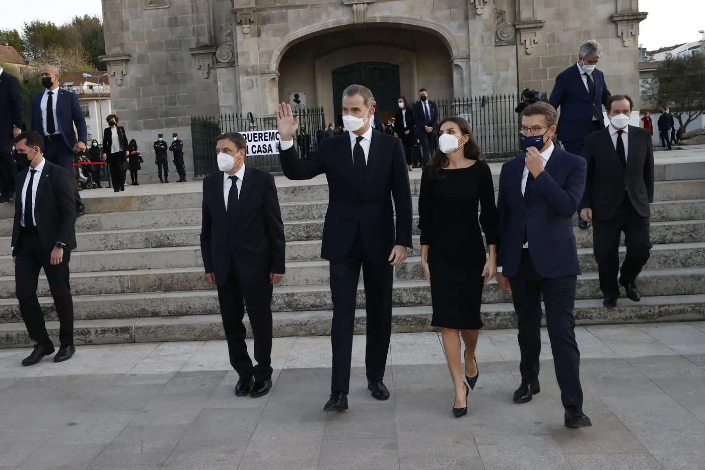 King Felipe and Queen Letizia attended the funeral of the fishermen of "Villa De Pitanxo"