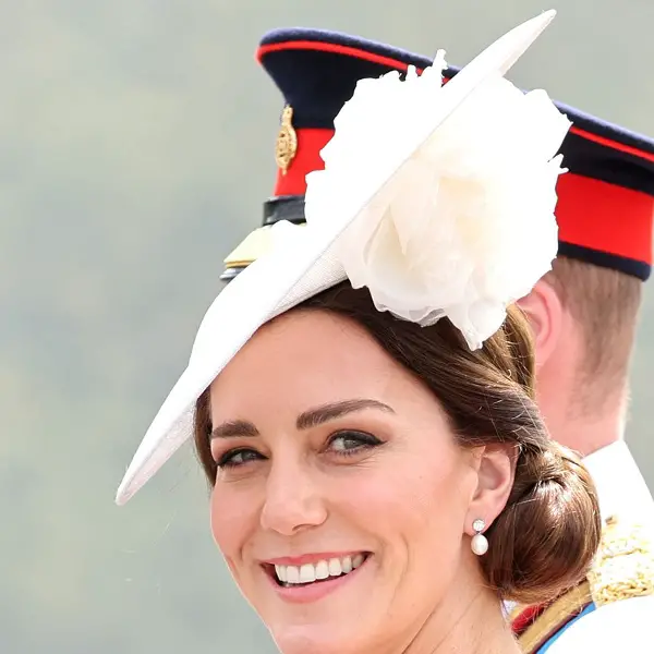 The Duchess of Cambridge wore Philip Treacy White hat