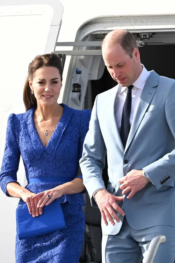 The Duchess of Cambridge chose Belizian blue for Belize arrival