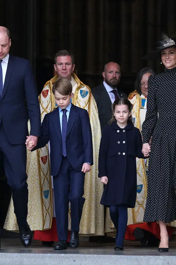 The Duke and Duchess of Cambridge attended the Thanksgiving service for the life of Prince Philip with Prince George and Princess charlotte