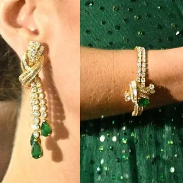 The Queen's Emerald Bracelet and Earrings