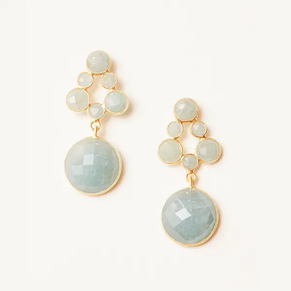Carousel Aquamarine Delicate Orb earrings
