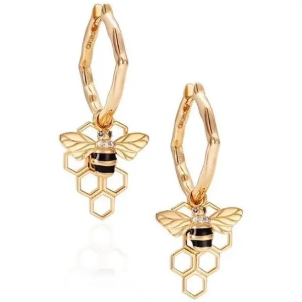 The Duchess of Cambridge wore Vanleles Honeycomb Bee Hoop Earrings