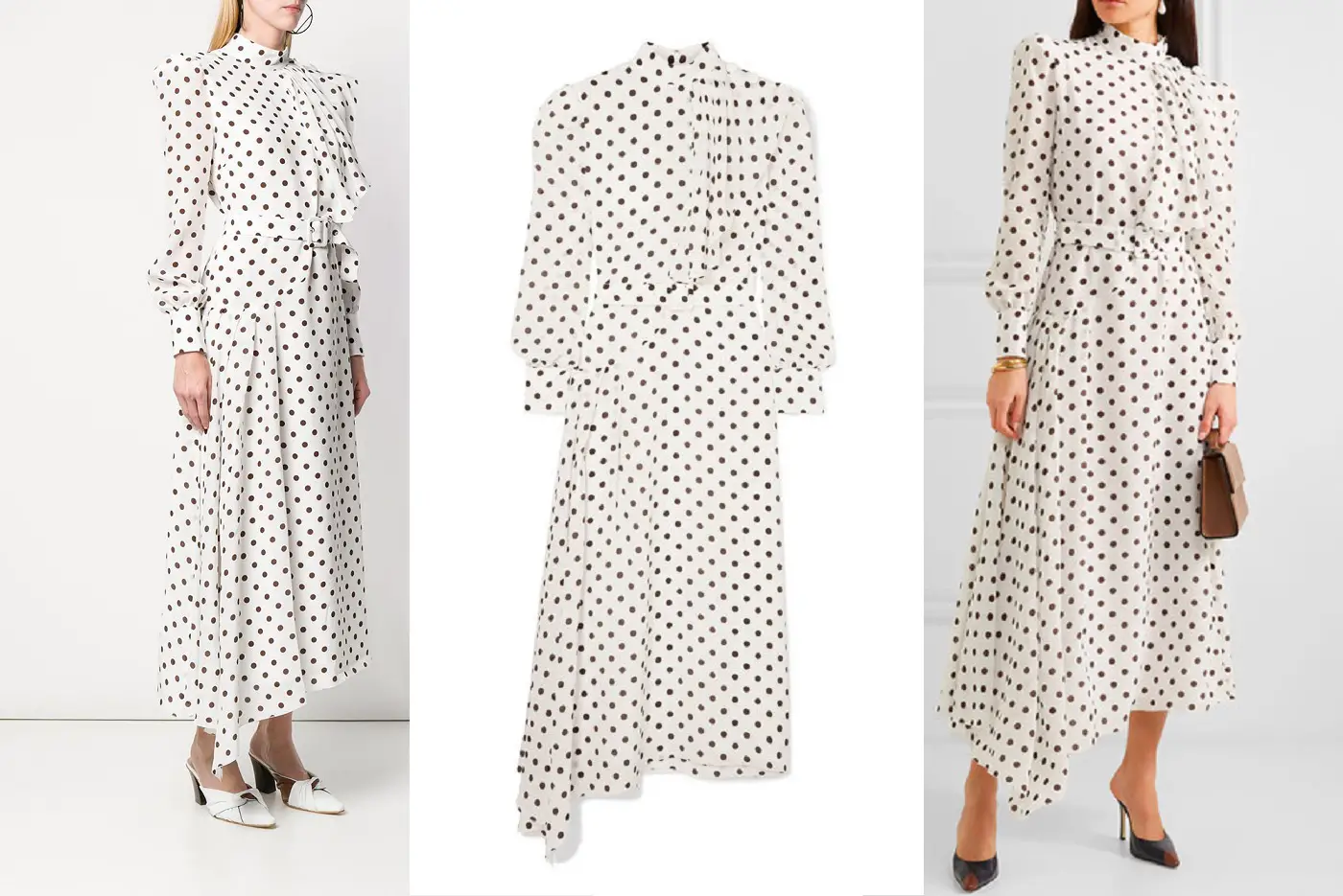 The Duchess of Cambridge wore Alessandra Rich Belted Polka Dot Dress