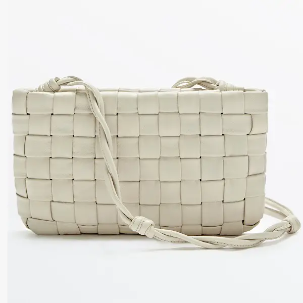 The Princess of Wales carried a Massimo Dutti Woven Leather Clutch