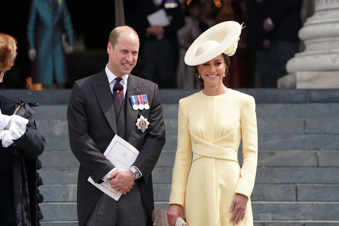 William and Catherine's new official title as of today is The Duke and Duchess of Cornwall, Rothsay, and Cambridge