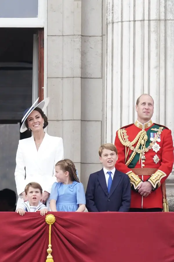 The Duke and Duchess of Cambridge at the Trooping the Colour Parade with Prince George Princess Charlotte and Prince Louis