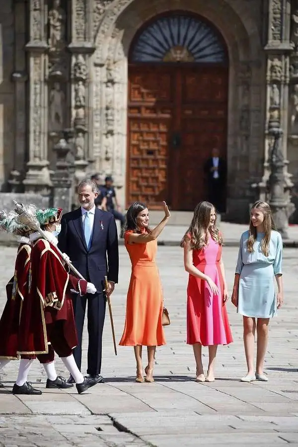 Queen letizia attended the National Offering to Apostle in Santiago