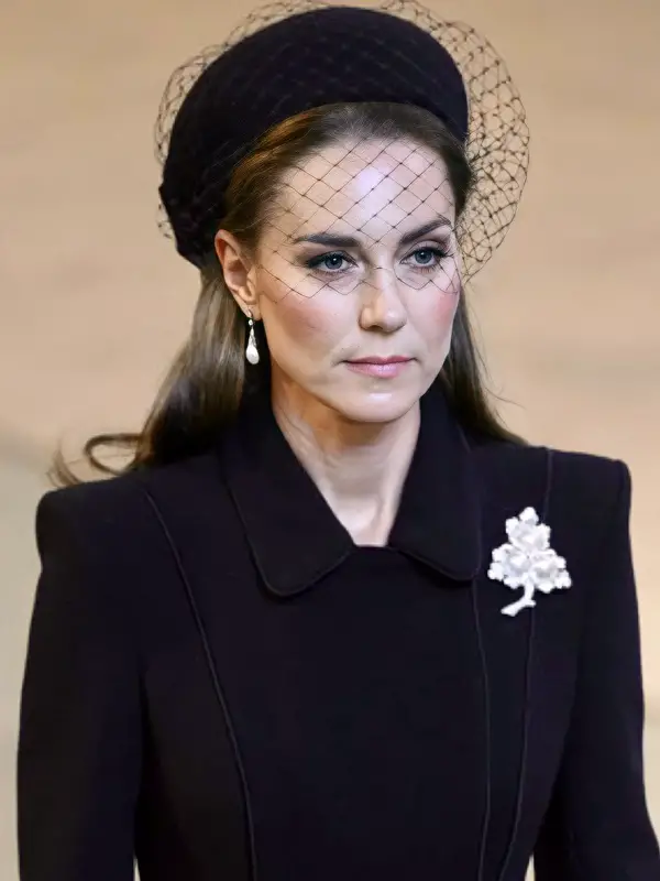The Princess of Wales Catherine wore Black Catherine Walker Coat