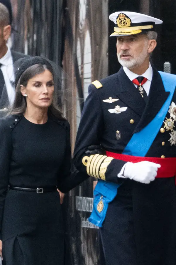 King Felipe and Queen Letizia at Queens funeral