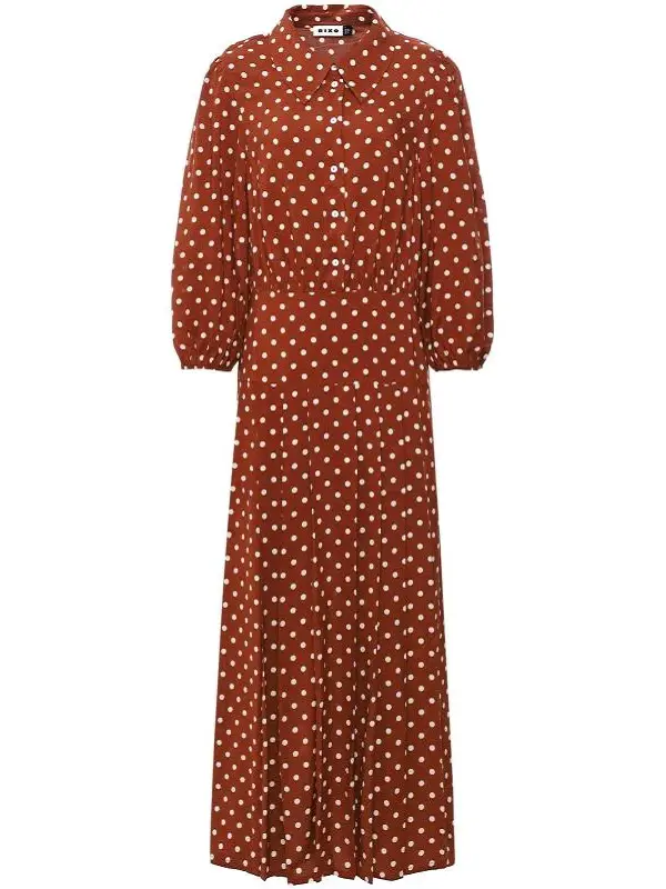 The Duchess of Cambridge wore Rixo Izzy Polka Dot Shirt Dress in September 2022
