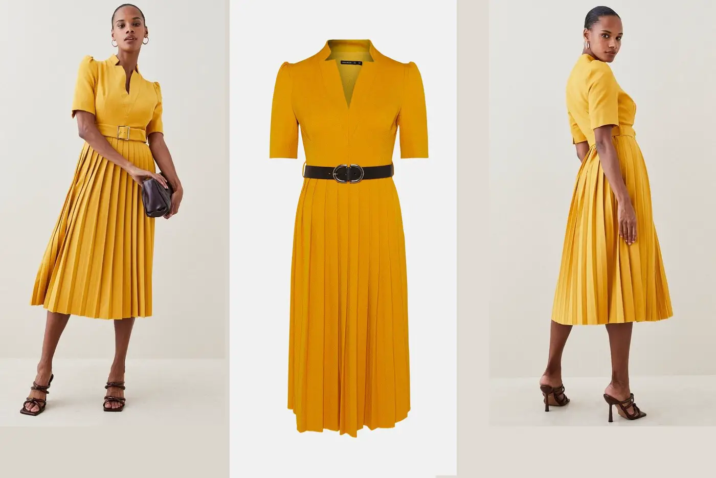 The Princess of Wales wore Karen Millen Structured Crepe Forever Pleat Belted Dress