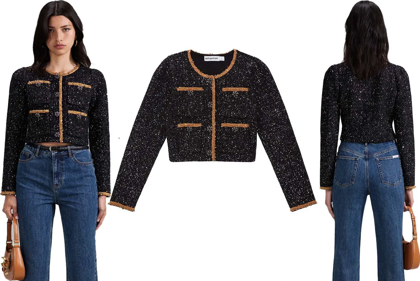 The Princess of Wales wore Self Portrait Sequin Knit Crop Cardigan