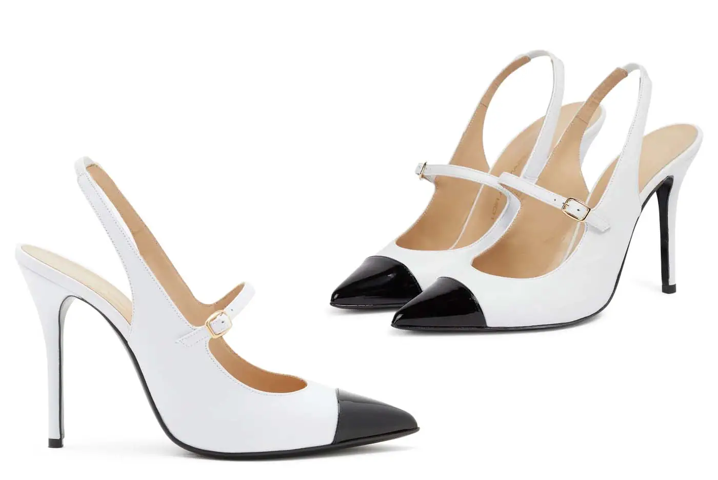 The Princess of Wales wore Alessandra Rich Fab Two Tone Pumps in White