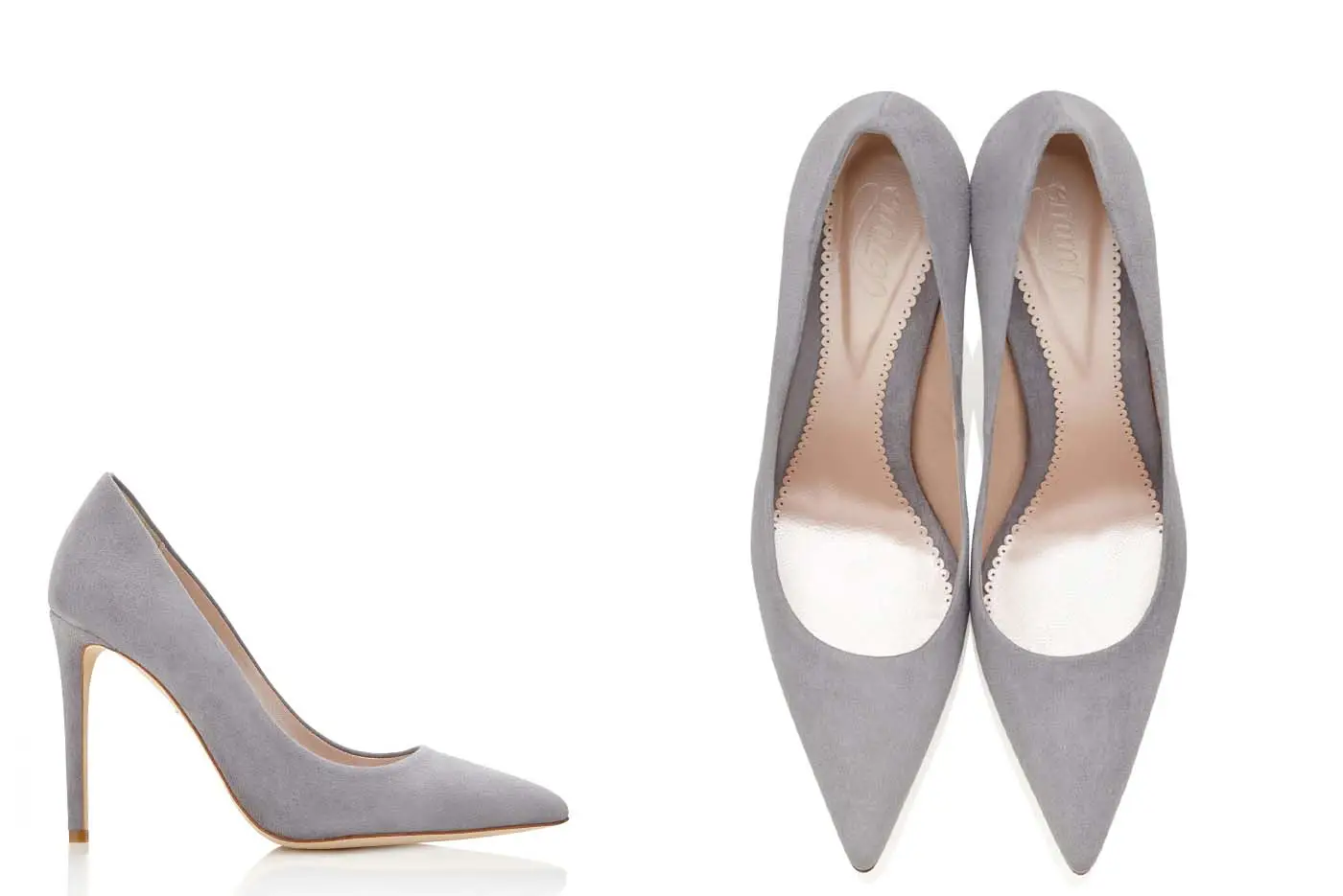 The Princess of Wales wore Emmy London Rebecca Steel Grey Pumps