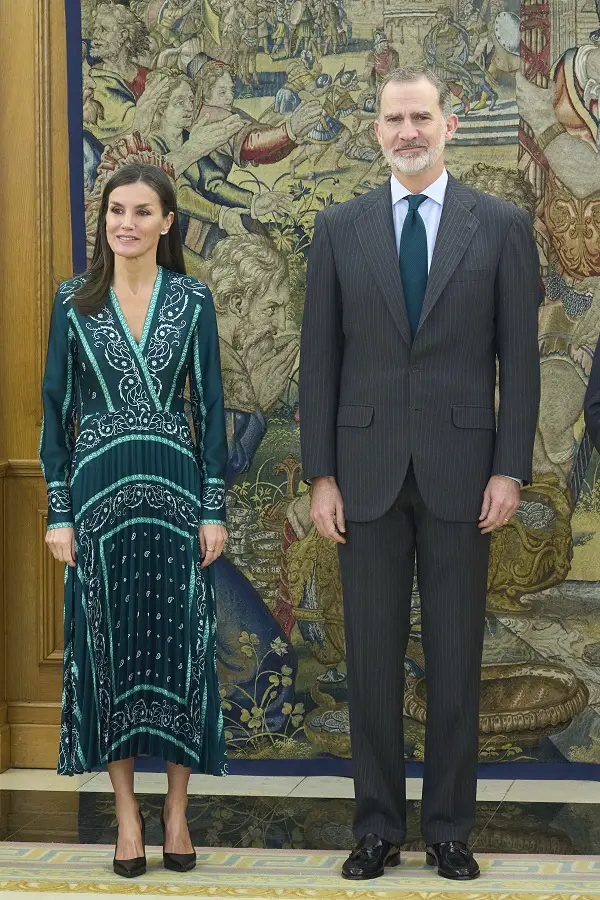 King Felipe and Queen Letizias Joint Palace Audiences