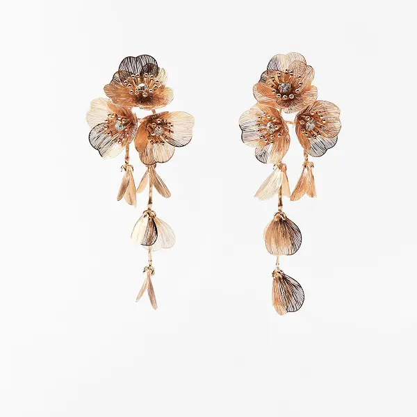 Zara Cascading Floral Earrings