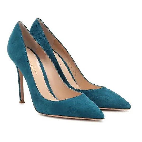 Gianvito Rossi 105 Teal Pumps