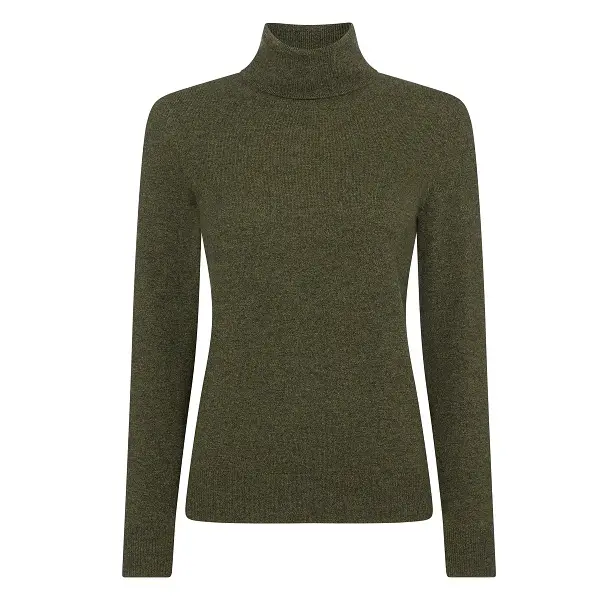 N Peal Womens Polo Neck Cashmere Jumper
