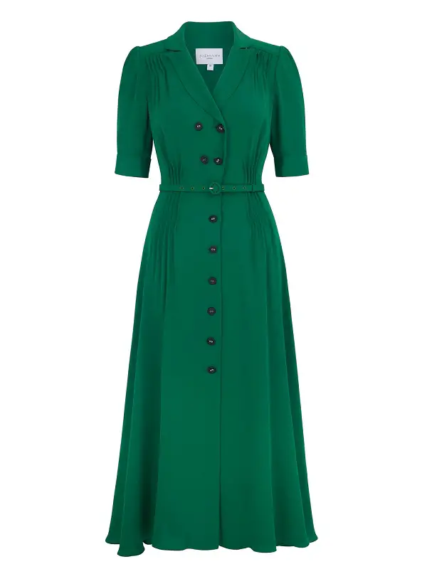 Suzannah Flippy Wiggle Emerald Dress