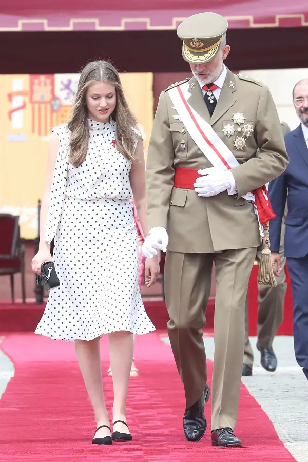Princess Leonor visited Military Schools with King Felipe and Queen Letizia