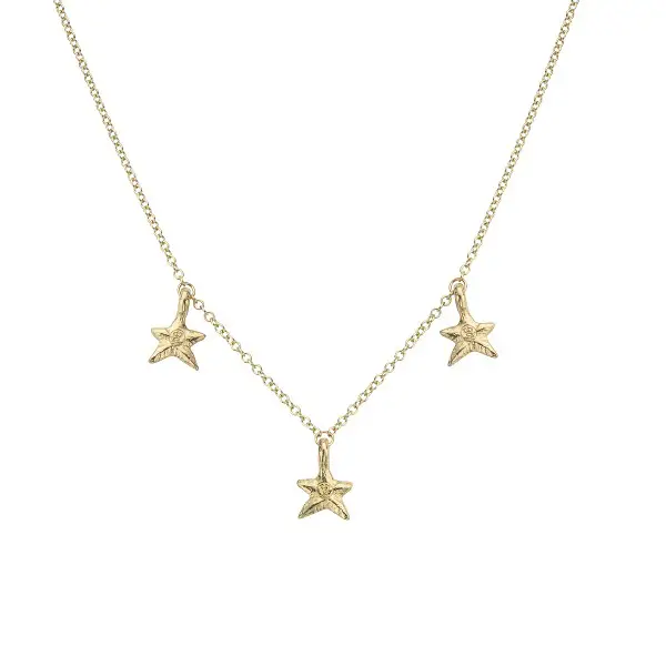Daniella Draper Gold Three Star Necklace