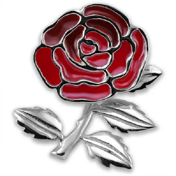 England Rugby Rose Brooch