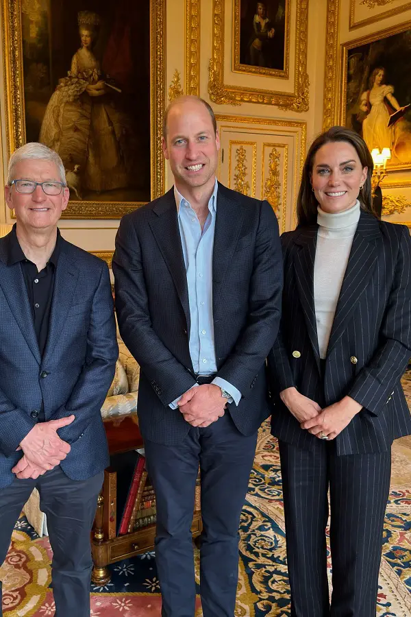The Prince and Princess of Wales met with Apple CEO Tim Cook 2023