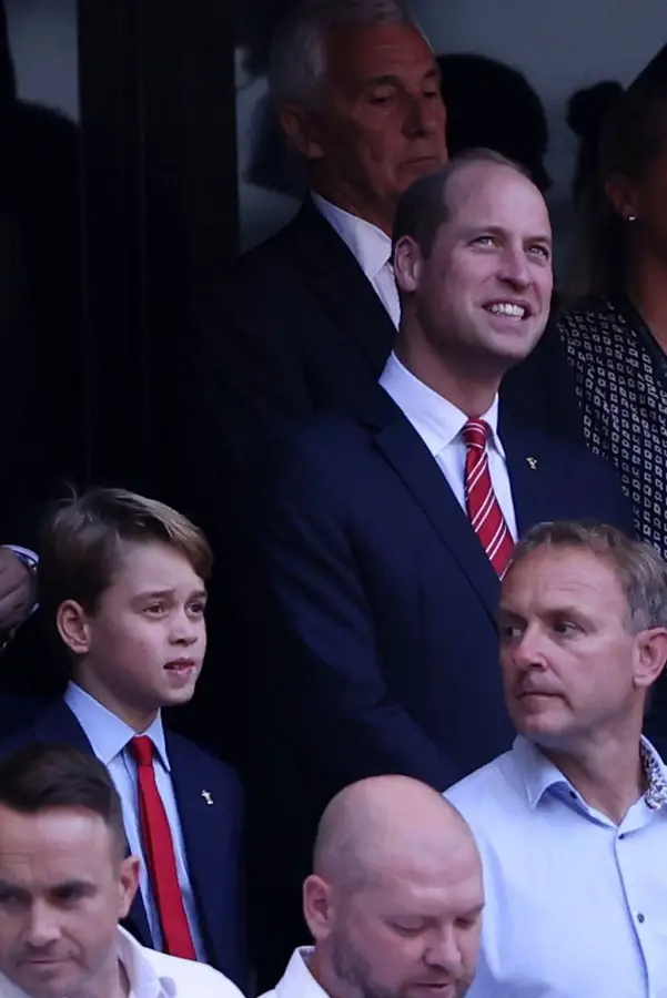 Prince William and Prince George at Rugby Match in France