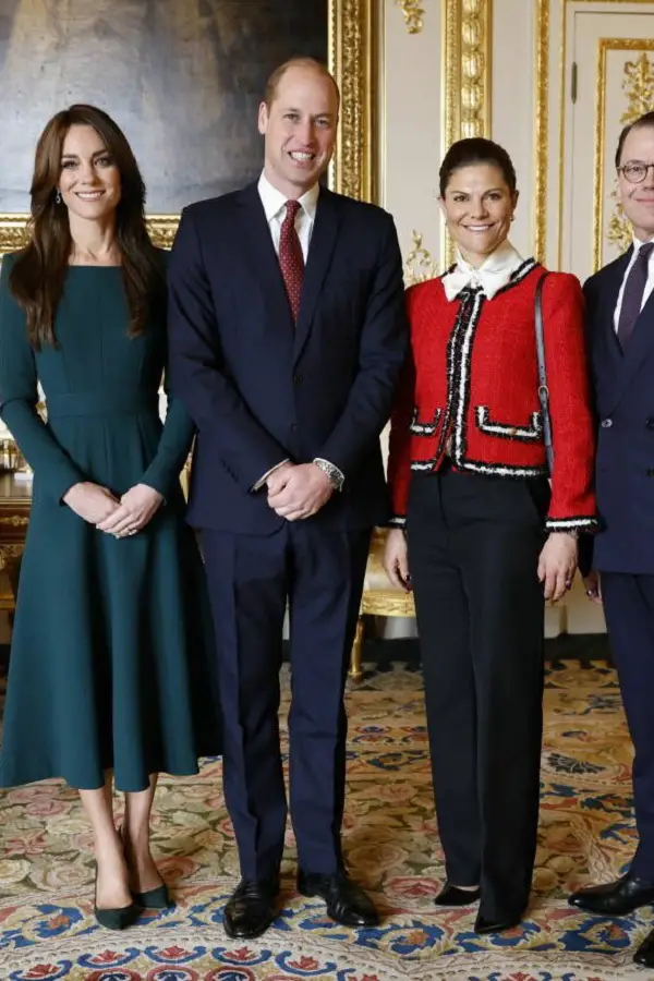The Prince and Princess of Wales welcomed Sweden Crown Princess and Prince 2023